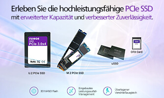Hochleistungsfähige PCIe SSD mit erweiterter Kapazität und verbesserter Zuverlässigkeit
