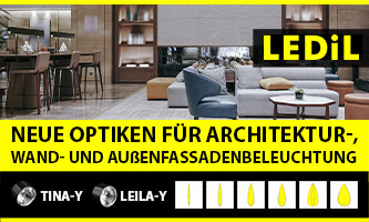 LEDiL LEILA-Y und TINA-Y - Kompakte Optiken für Architektur-, Wand- und Außenfassadenbeleuchtung