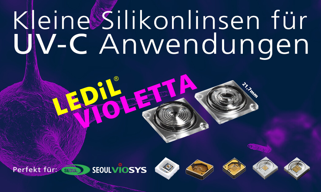 Kleine Silikonlinsen für UV-C-Anwendungen