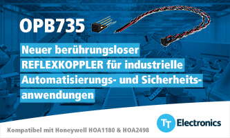 OPB735: Neuer berührungsloser Reflexkoppler für industrielle Automatisierungsanwendungen