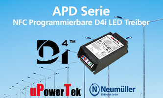 APD Serie - NFC Programmierbare D4i LED Treiber von uPowerTek